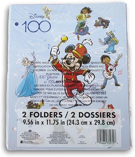 Miniatura 2 de Paquete de carpetas de Mickey Mouse - Juego de dos carpetas de cartera de 3 agujeros y 2 bolsillos
