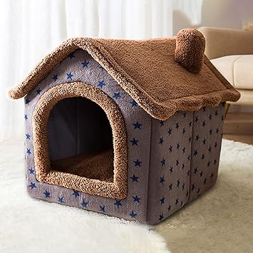 Amazon 犬 ベッド 可愛い 猫 ベッド ふわふわ 犬 ハウス 小型犬向け 猫 ハウス 滑り止め ペットハウス 洗濯機 丸洗い ペットベッド 快適 クッション付き 保温 防寒対策 ぐっすり眠れる 休憩所 折りたたみ可 冬用 ペット用品 青欣 ベッド クッション 通販