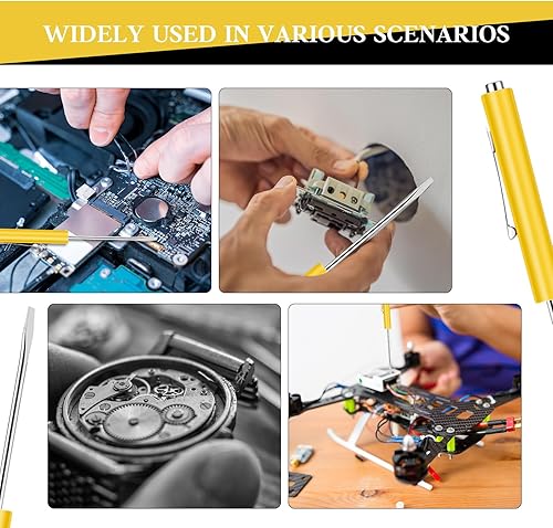 Miniatura 7 de 12 piezas de destornillador de bolsillo mini tapas y destornillador de bolsillo magnético con una sola cabeza de hoja para mecánico, electricista