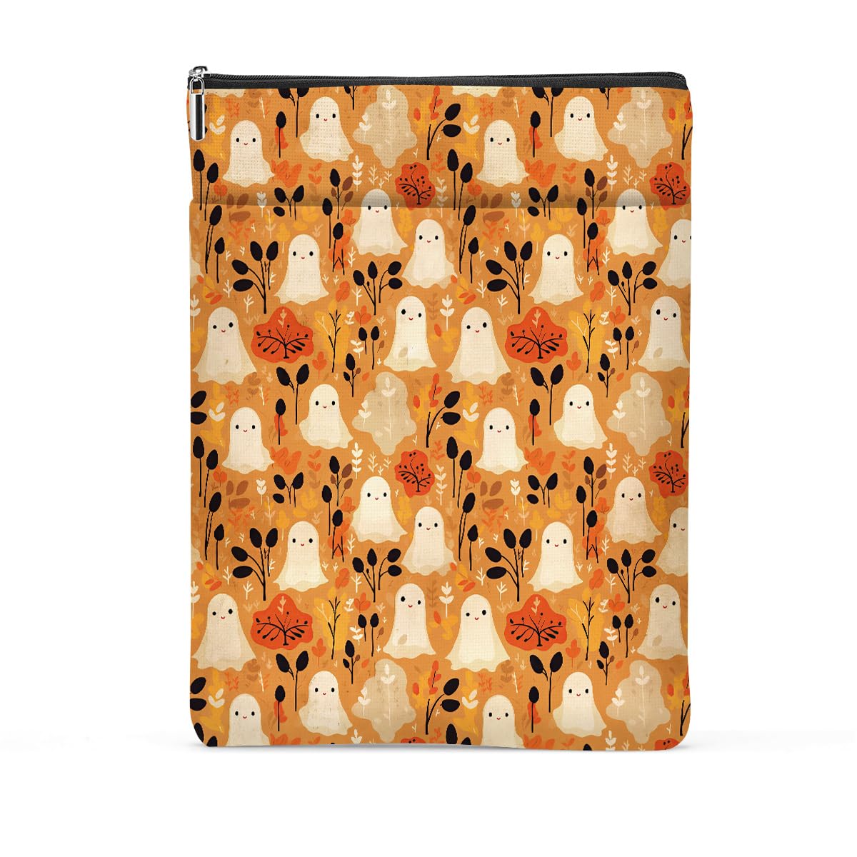 Retro Ghost Book Sleeve, Bookish Gifts Book Covers for Paperbacks, Cute Ghost Book Pouch Book Protector, Book Lovers Gifts for Women Readers Teacher