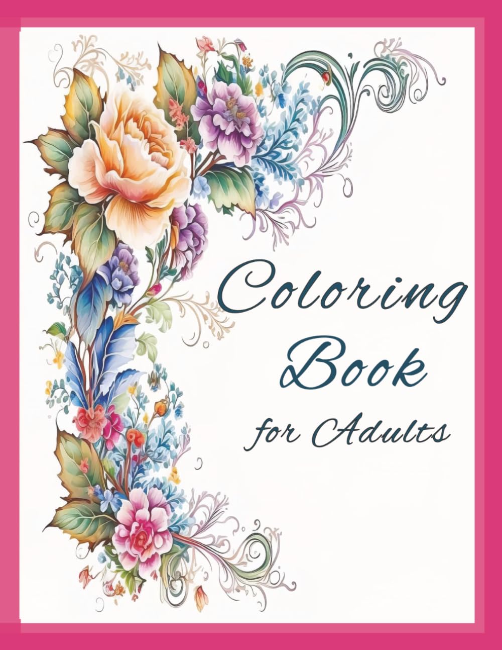 Coloring Book for Adults: Simple Designs | Relieve Stress | Enjoyment for Any Age | Large Pictures