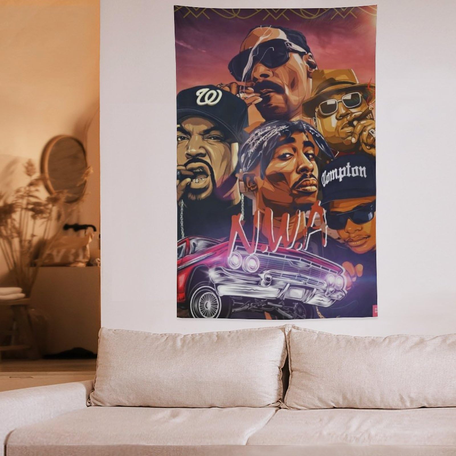 14 poster con stampa artistica da parete con immagine di cantante rap, hip hop, decorazione per la casa, 152,4 x 228,6 cm