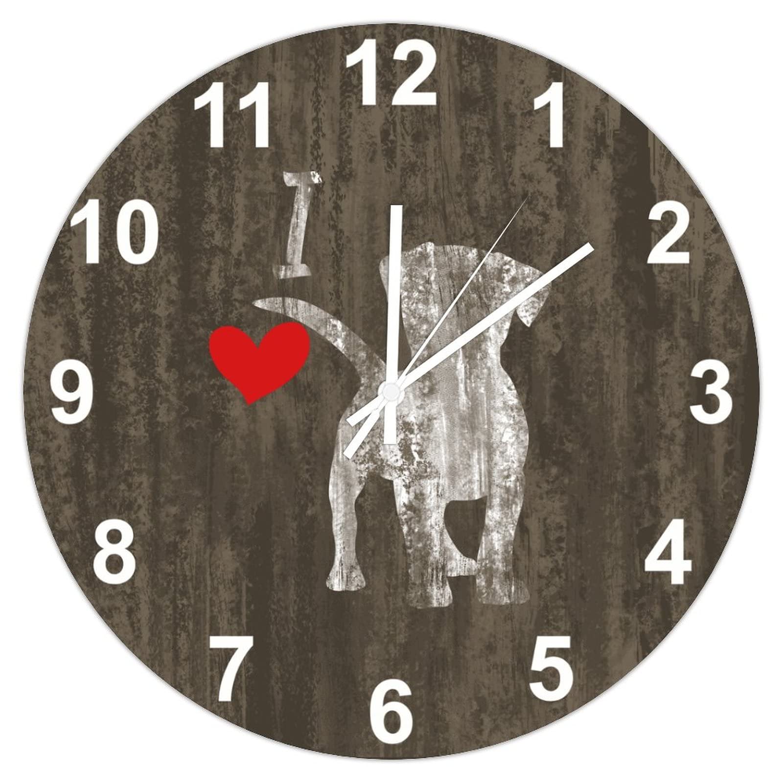 Horloge murale Beagle rustique 38cm pour déco de cuisine