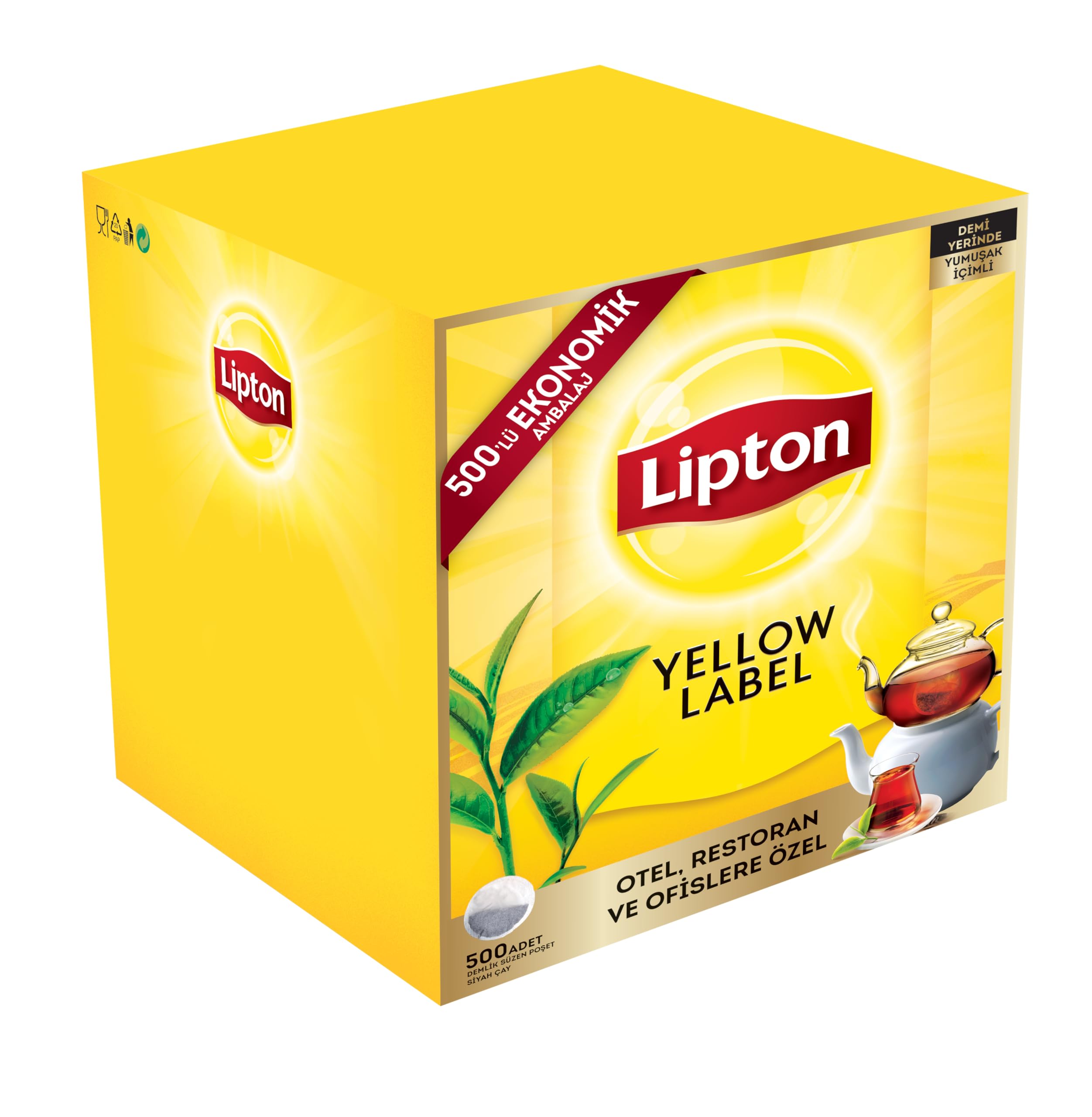 Lipton Yellow Label 500'lü Demlik Poşet Çay : Amazon.com.tr: Gıda