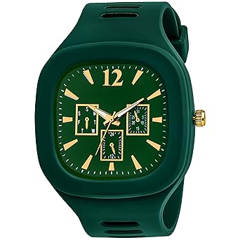 SWADESI STUFF Square Multi DIAL Analog Silicon Strap ADDI Stylish Designer Analog Watch - for Boys