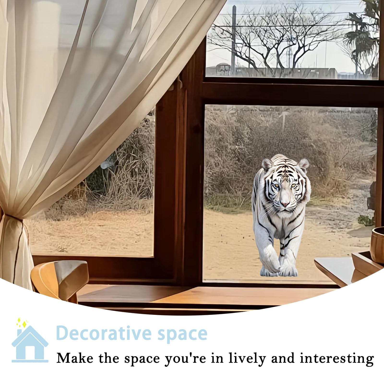 Autocollants De Fenêtre Motif Lion Pour Fenêtres En Verre