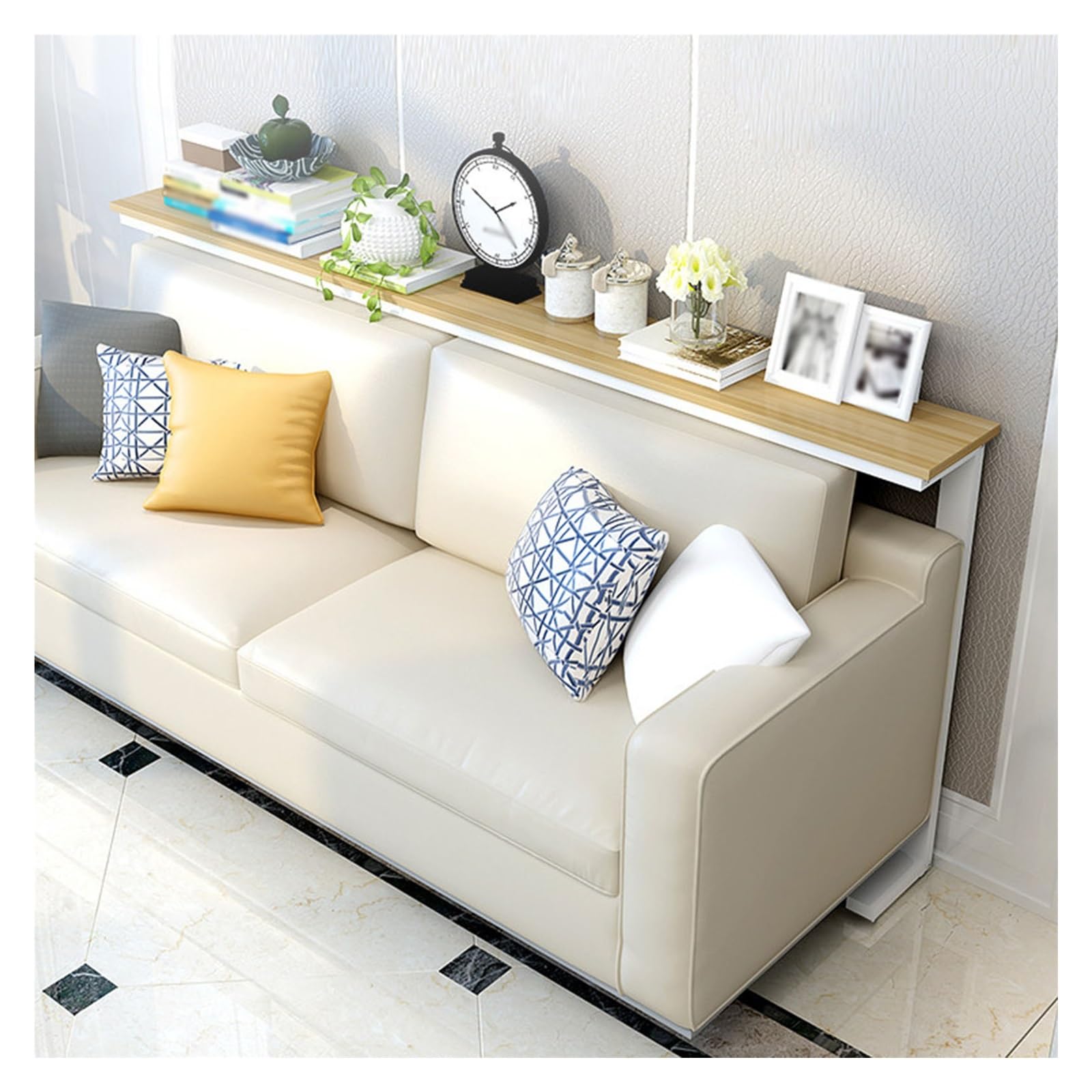 80/100/120/140/160/180/200 cm de largo detrás de la mesa del sofá, estante de almacenamiento estrecho para pasillo, sala de estar, mesa consola de entrada con almacenamiento moderno