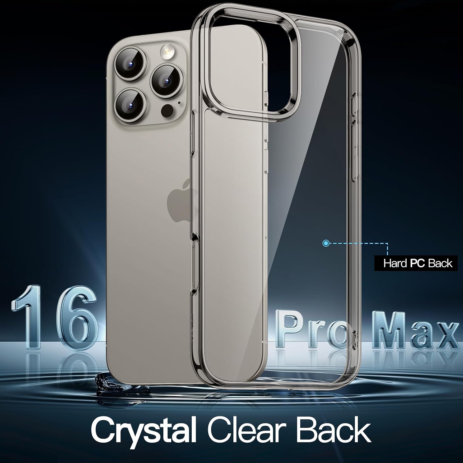 JETech Case for iPhone 16 Pro Max, Anti-Yellowing, Natural Titanium image 3