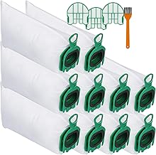 DOBIGER 10 Sacs d'Aspirateur pour Vorwerk Kobold VB100 avec 3 Filtres Moteur + 1 Brosse de Nettoyage, Sac à Poussière de Rechange Kit Sac Aspirateur