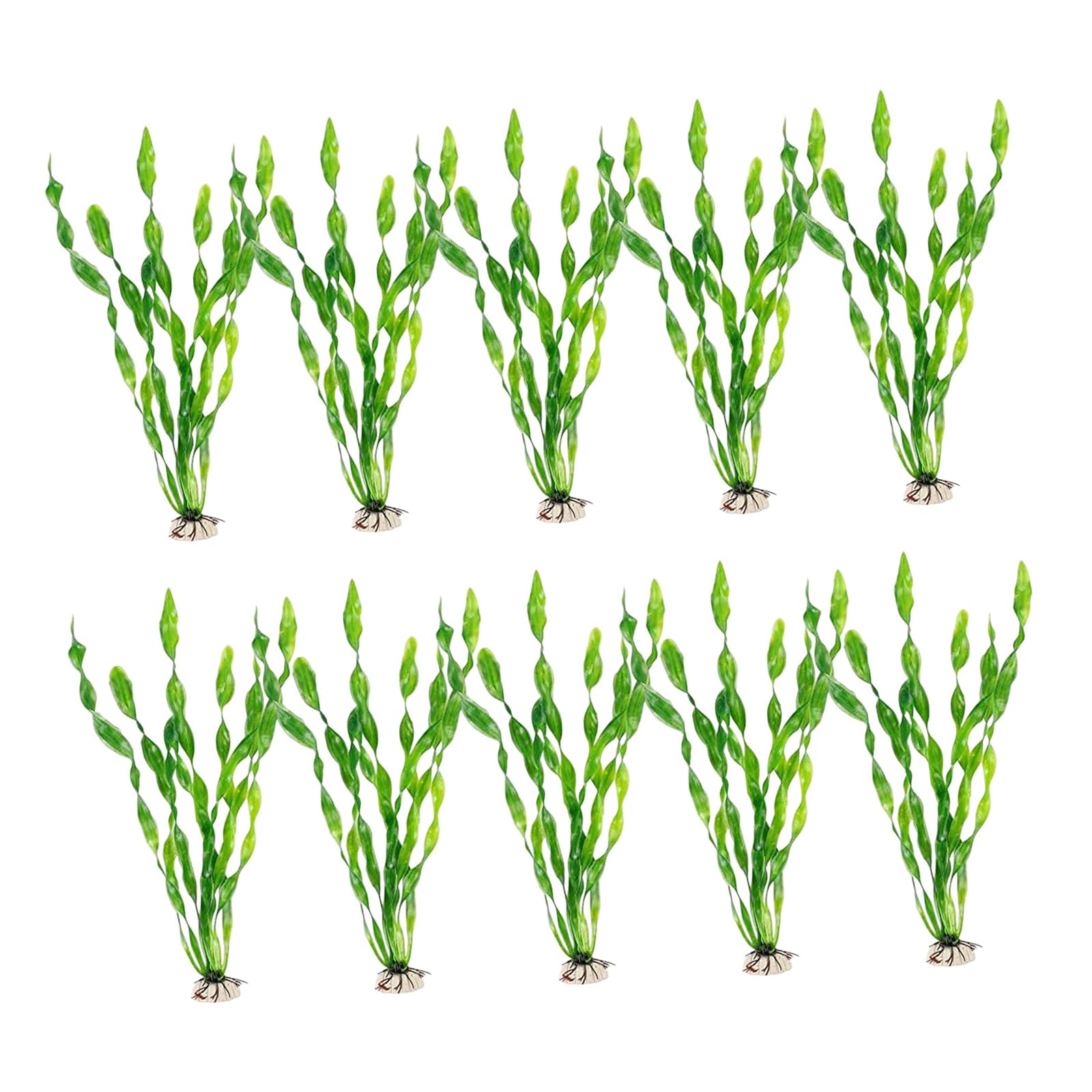 Msioytog 10PCS Artificial Green Spirals Plant Simulation Water Grass for Freshwater Decoratioin Safe Aquarium Landscape Ornament Artificial Water Plant for Fishtanks Decoration