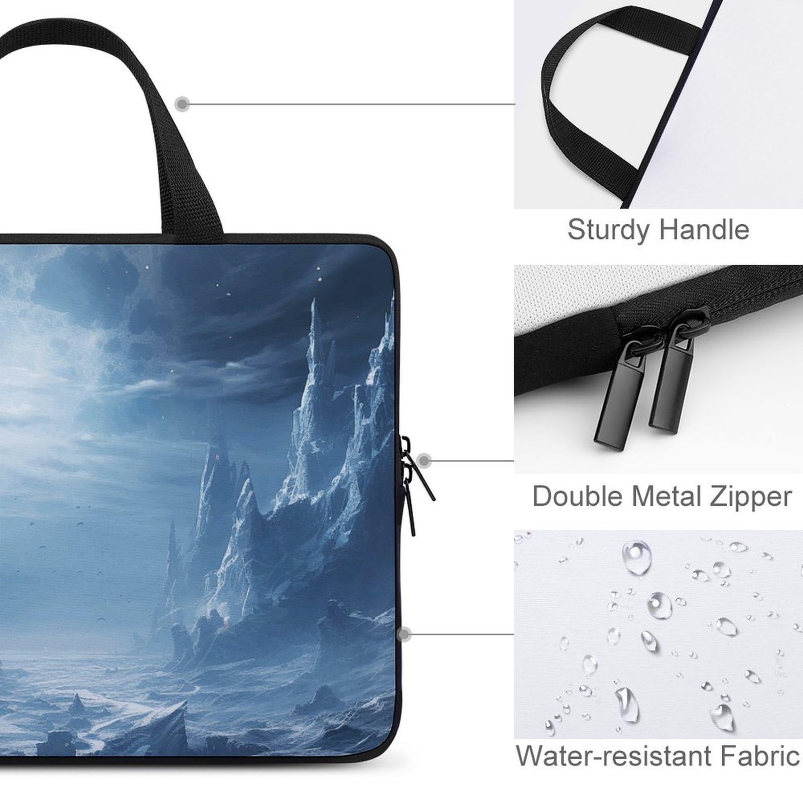Belle immagini del manicotto del computer portatile Ultra-sottile, borse impermeabili del computer portatile, borsa protettiva portatile del computer con la cinghia della mano