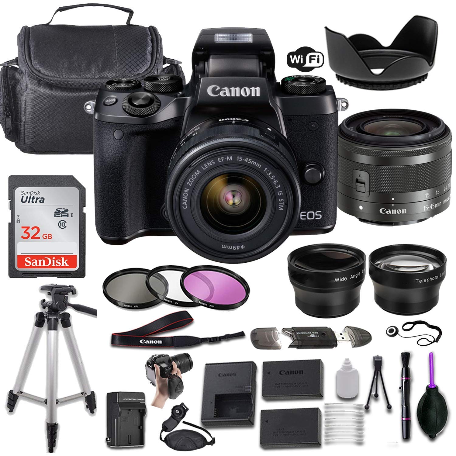 Canon Eos M5 Mirrorless Digital Camera W Ef M 15 Desertcart INDIA