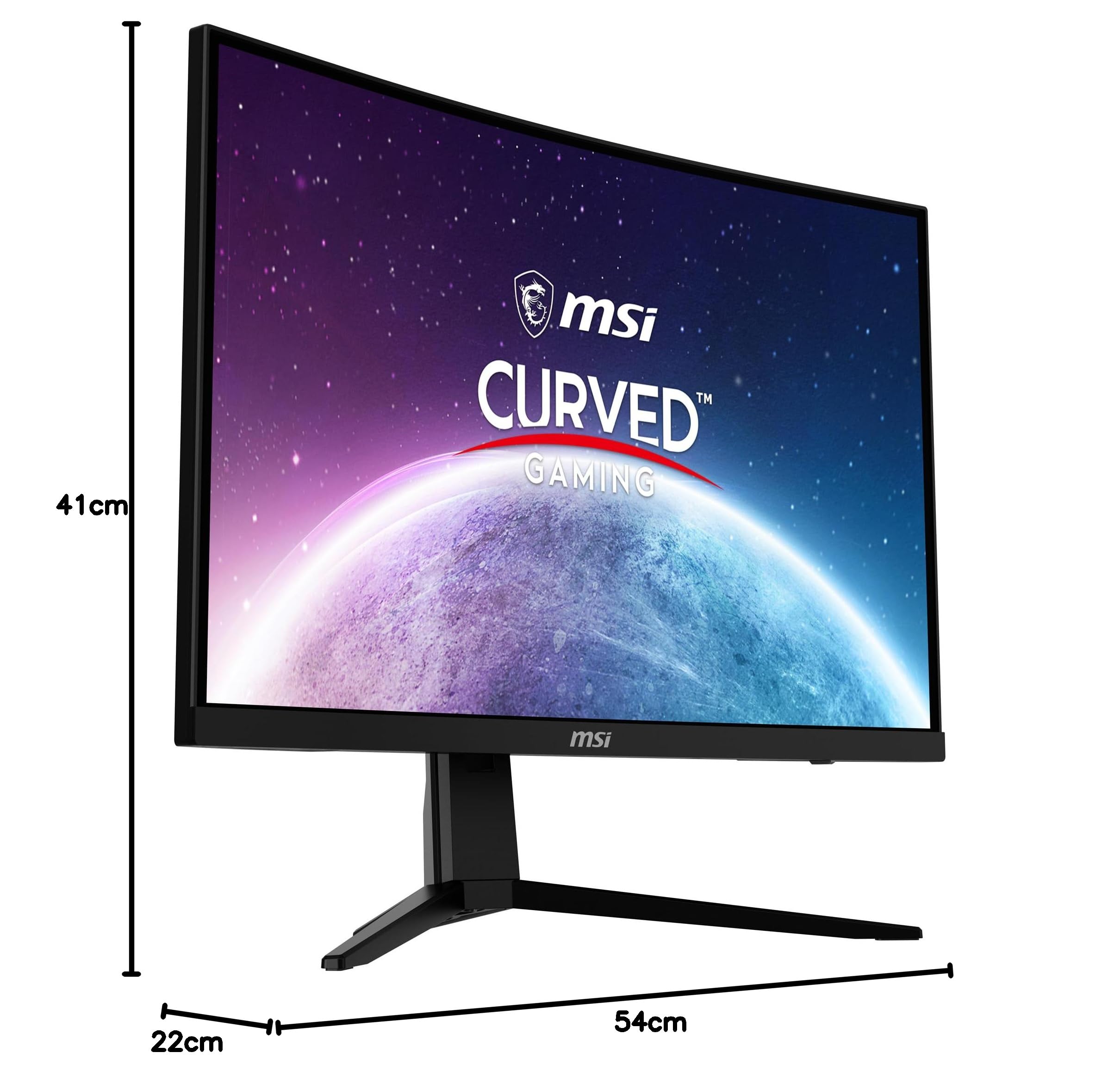 MSI G2422C Écran Gaming incurvé 23.6" FHD | Dalle VA 1920x1080, 180Hz, 1ms, courbure 1500R, compatible VESA, HDMI, DisplayPort, Adaptive-Sync