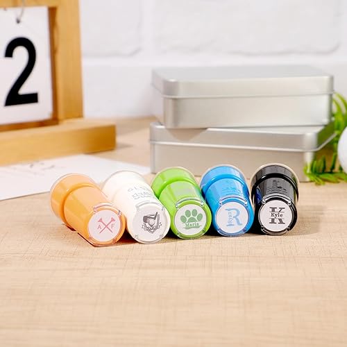 Miniatura 6 de Drawelry Marcadores de sello de pelota de golf con nombre personalizado, sello de pelota de golf autoentintado, reutilizable, impermeable,