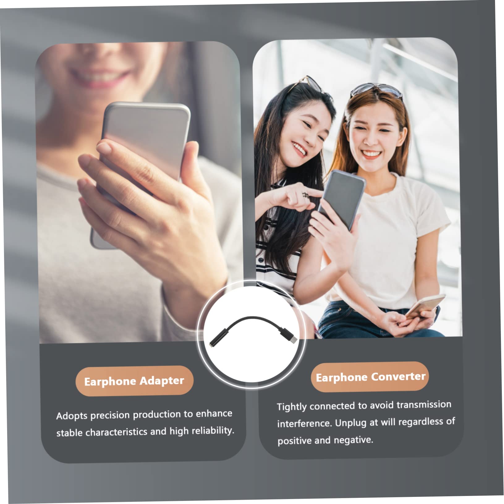 DOITOOL 3stücke Type- Adapter Für Kopfhörer Hochwertiges Audio-Kabel Tragbar Langlebig Für Smartphones Tablets Und Laptops