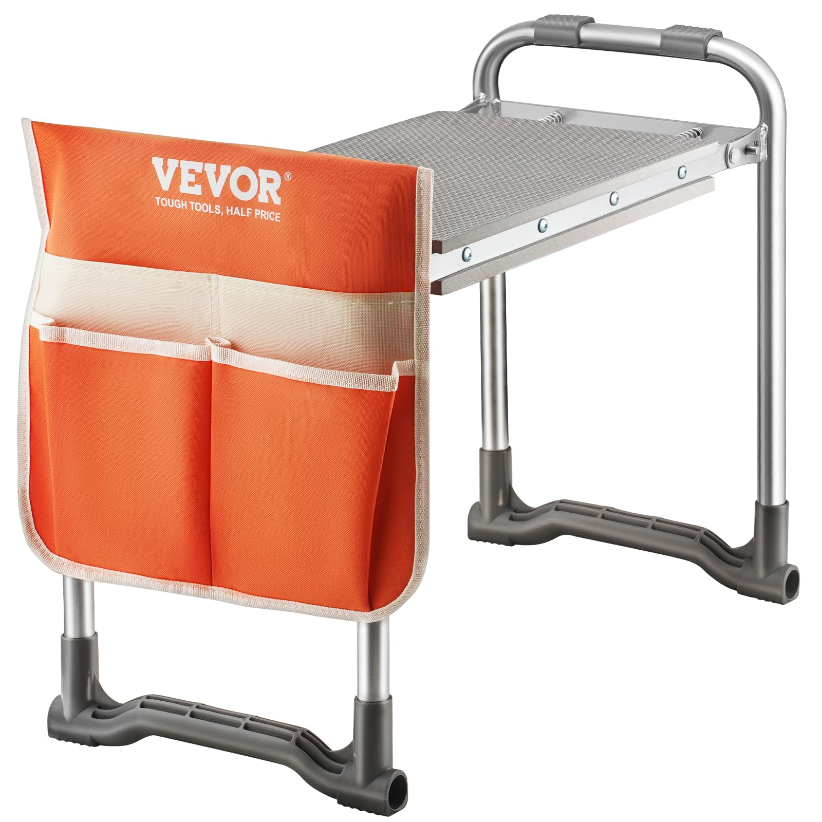 VEVOR Tabouret Agenouilloir de Jardin Coussin Large en EVA 250 mm Banc de Jardinage Pliable Charge 150 kg Siège Polyvalent Confortable avec Sac à Outils pour Jardinage, Grands-parents, Personnes Âgées