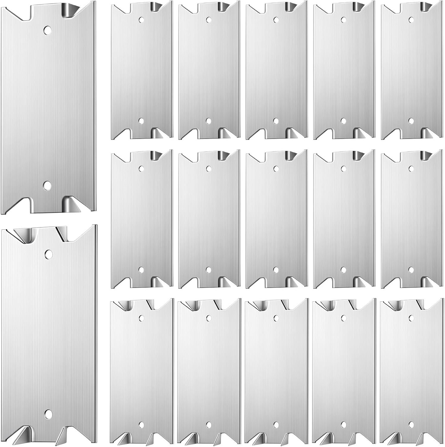 50 Pcs Nail Plates for Wood Studs, 1.5 x 3 Inch Alloy Nail Plate Shield