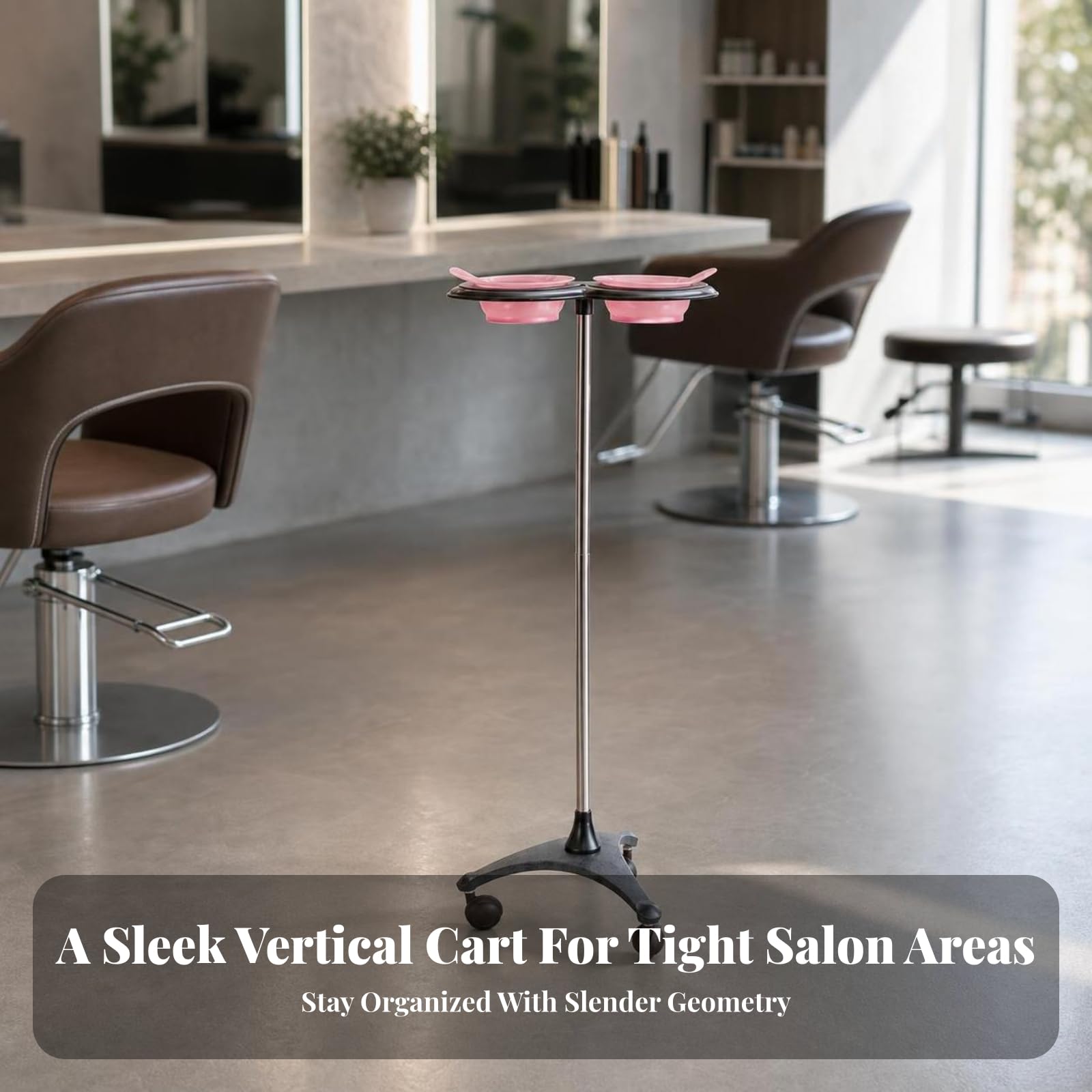 Platzsparend Friseurwagen mit Rollen, Color to 2