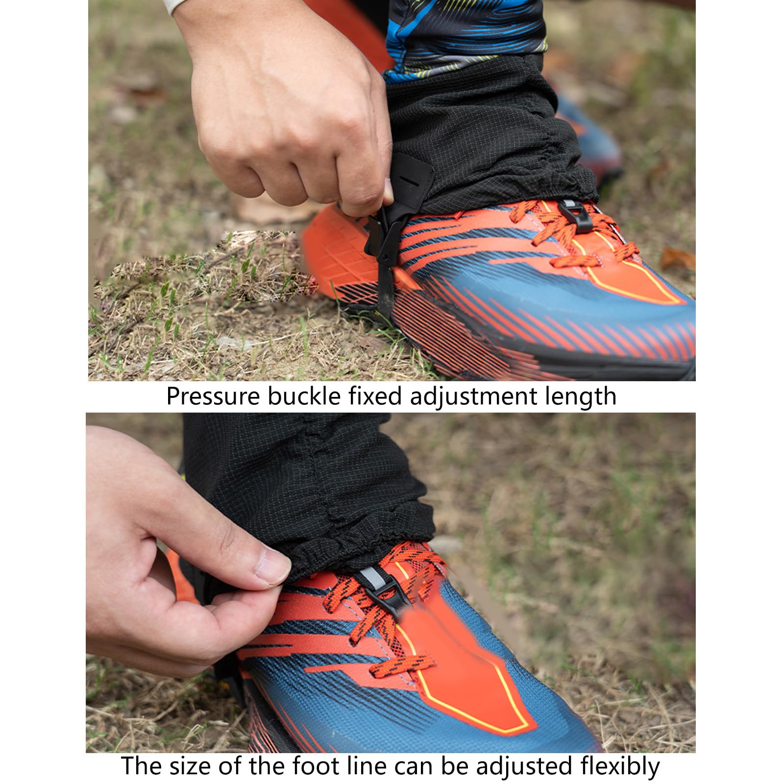 Guêtres de randonnée d'extérieur basses pour chaussures de protection respirantes pour la course à pied, la randonnée, les courses de sentier