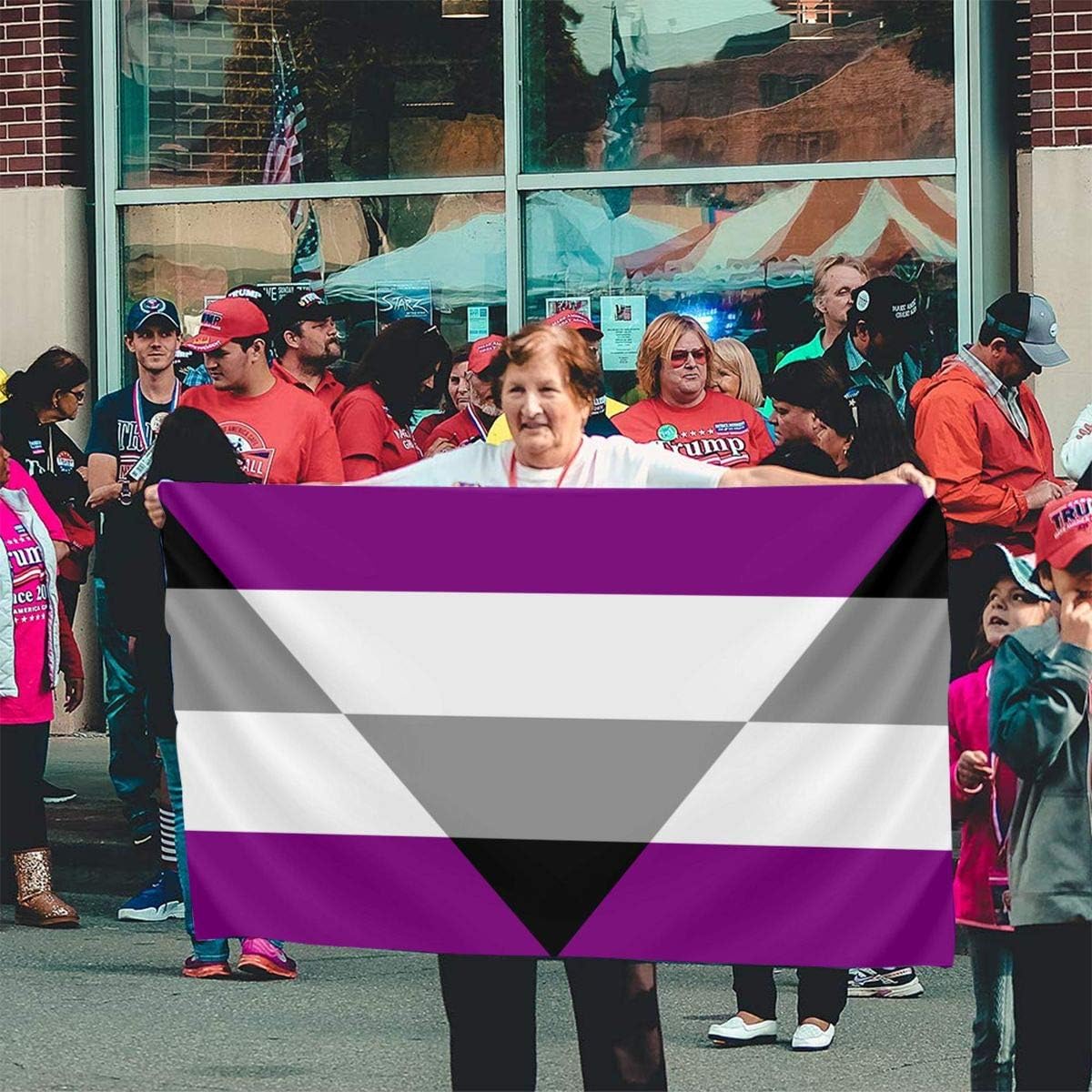 Buy Minioze Autochorissexual Asexual Ace Spectrum Pride Flag Themed Welcome Party Outdoor Outside Decorations Ornament Picks Home House Garden Yard Decor 3 X 5 Ft Jumbo Large Huge Flag Online In Indonesia B081xzlf41