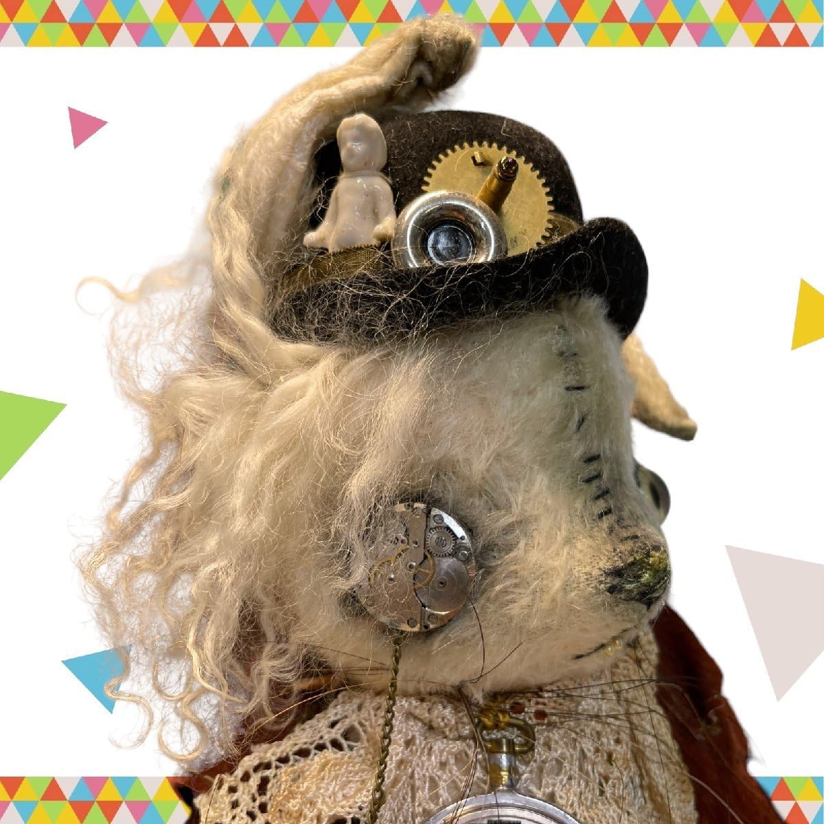 キタカゼパンチさんの木彫うさぎ作家木製置物作家ぬいぐるみアーティストベア作家ベア よろしくお願いしまーす！ ※木彫り人形の写真はイメージです