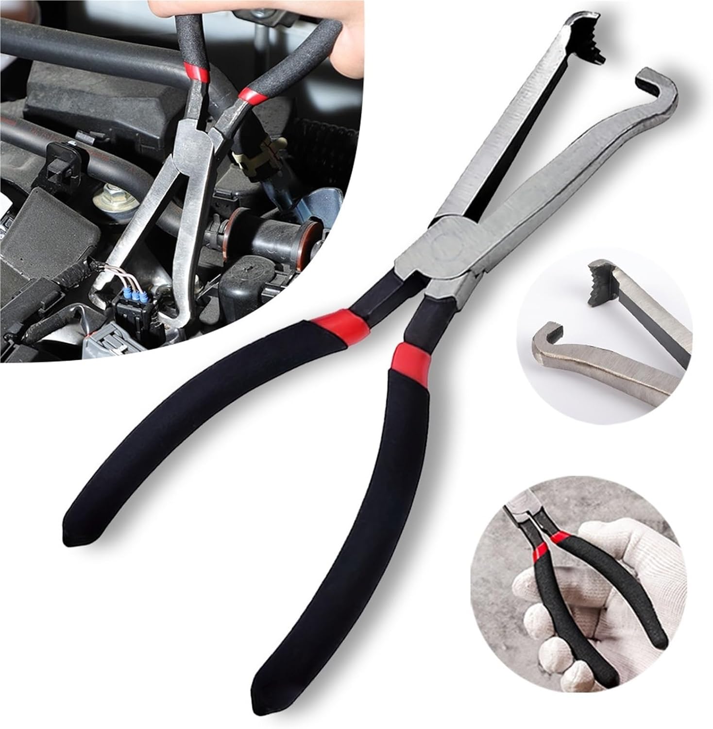 Carbon Steel Disconnect Pliers – Automotive Fuel Line & Spark Removal Tool, Electrical Line Separator Wrench