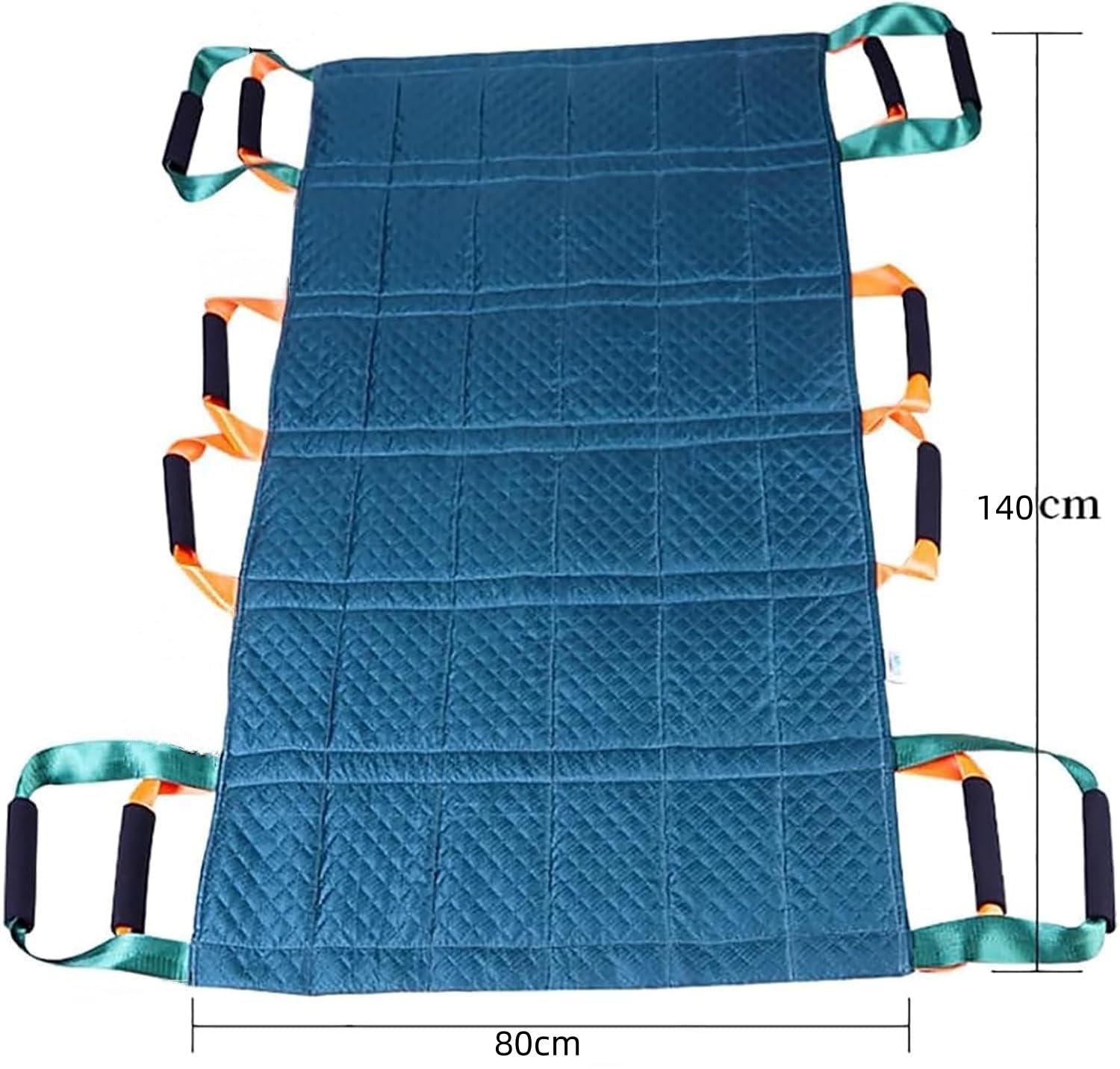 Almohadilla de cama de transferencia de posicionamiento, tabla de transferencia de pacientes con diseño de 12 asas, reutilizable y lavable, 3 capas de tela Oxford en relieve/guantes de