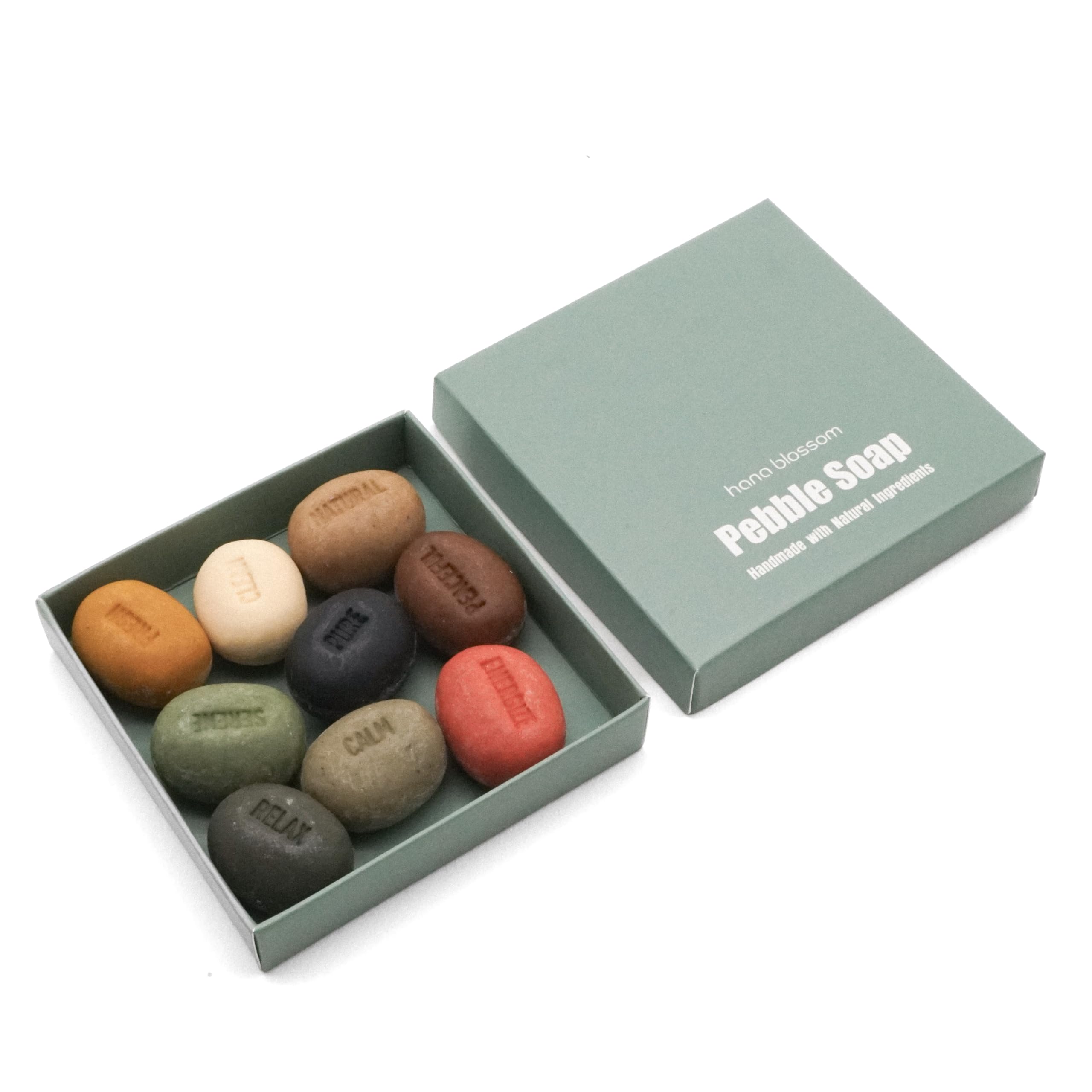 Assorted Handmade Natural Mood Soaps in Pebbles Design with essential oil
