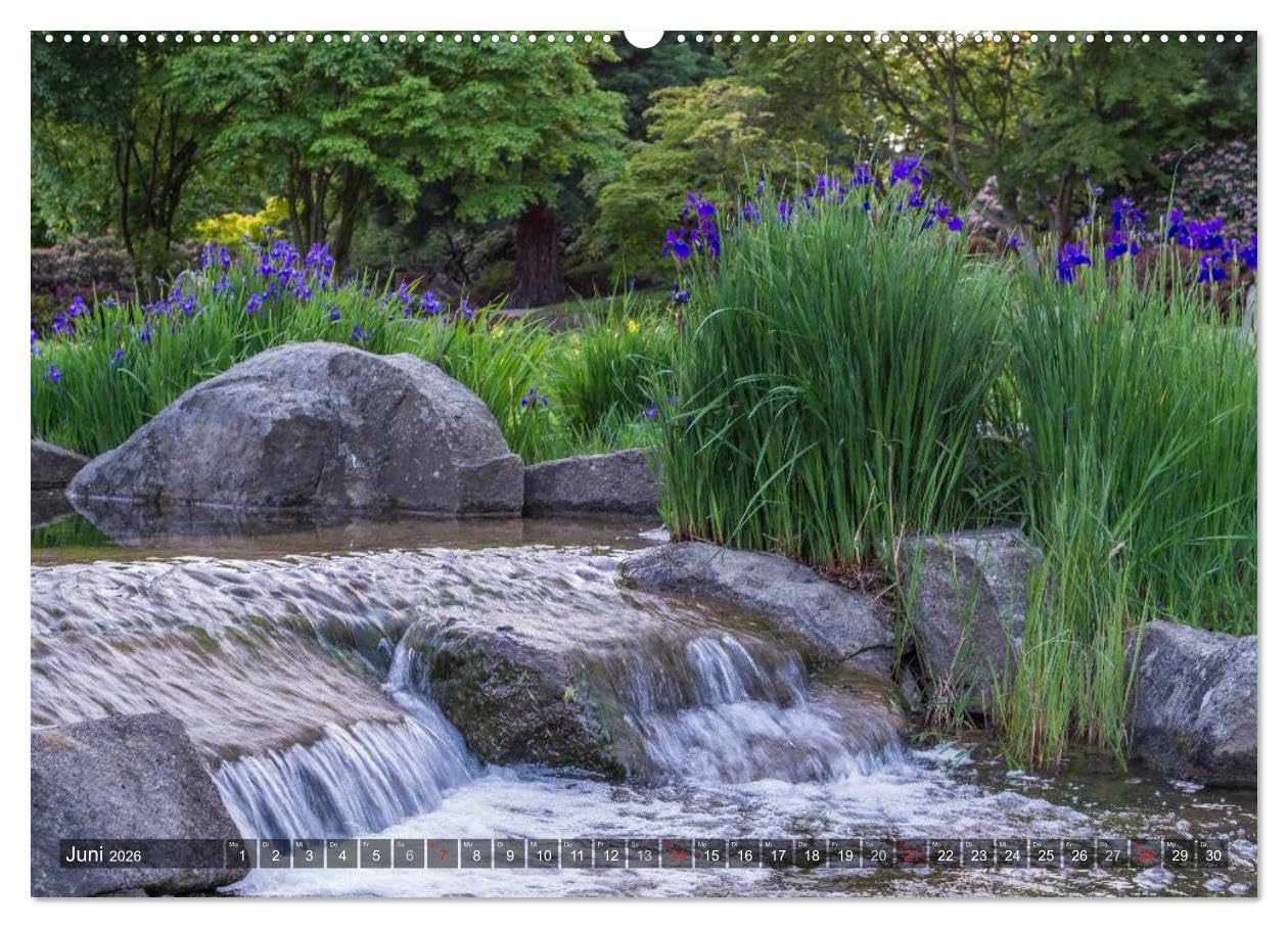 Feng Shui Farben - Element Wasser (hochwertiger Premium Wandkalender 2026 DIN A2 quer), Kunstdruck in Hochglanz: Die Farbe Blau steht im Feng Shui für das Element Wasser (CALVENDO Natur)