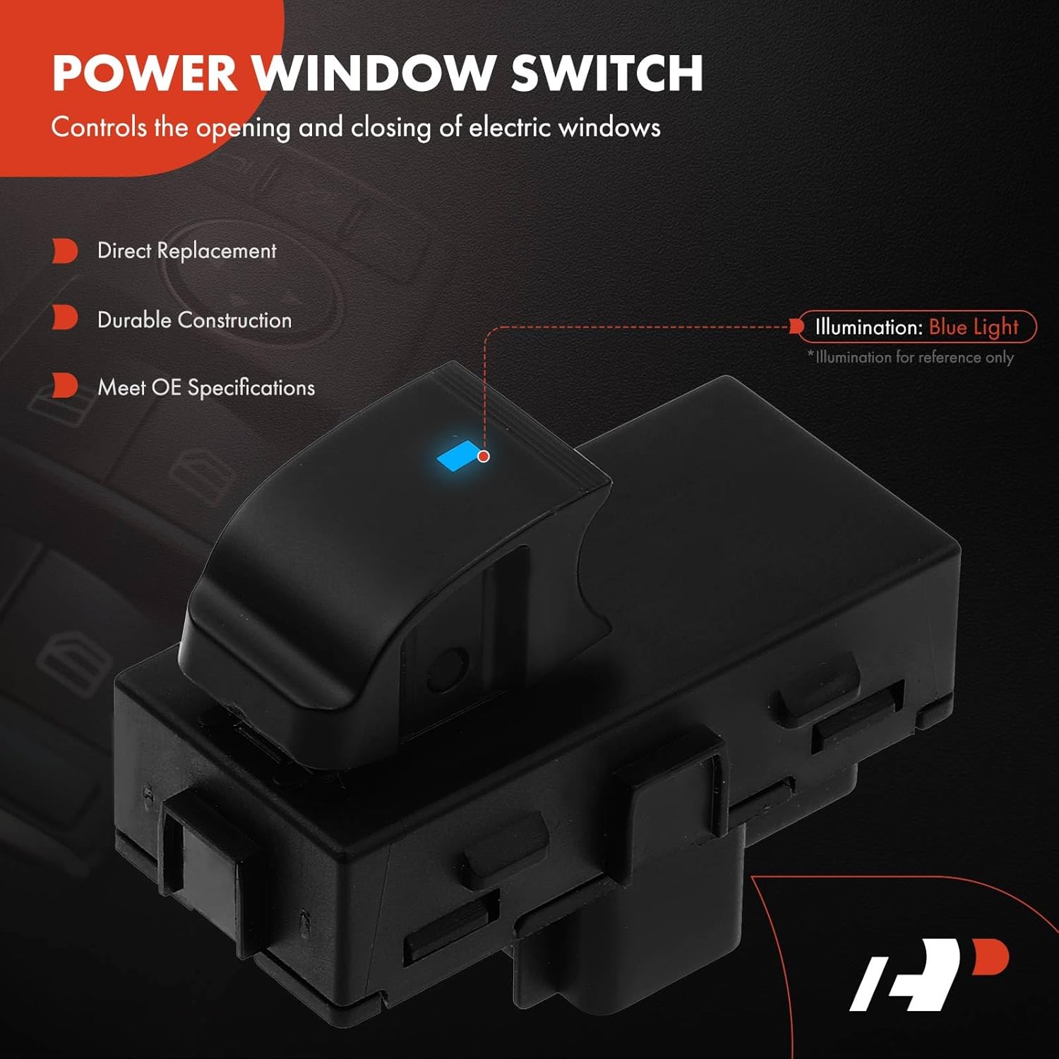 A-Premium 4PCS Power Window Switch Compatible with Chevy Silverado 1500 2007-2013, Silverado 2500 3500 HD 2007-2014, Traverse 2009-2015, HHR 2008-2011 & GMC Sierra 1500, Sierra 2500 3500 HD, Yukon