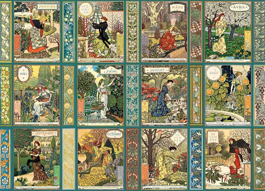 Cobble Hill 1000 Piece Puzzle - Jardiniere: A Gardener's Calendar - Sample Poster Included, 67.6 cm x 48.9 cm - Image 2