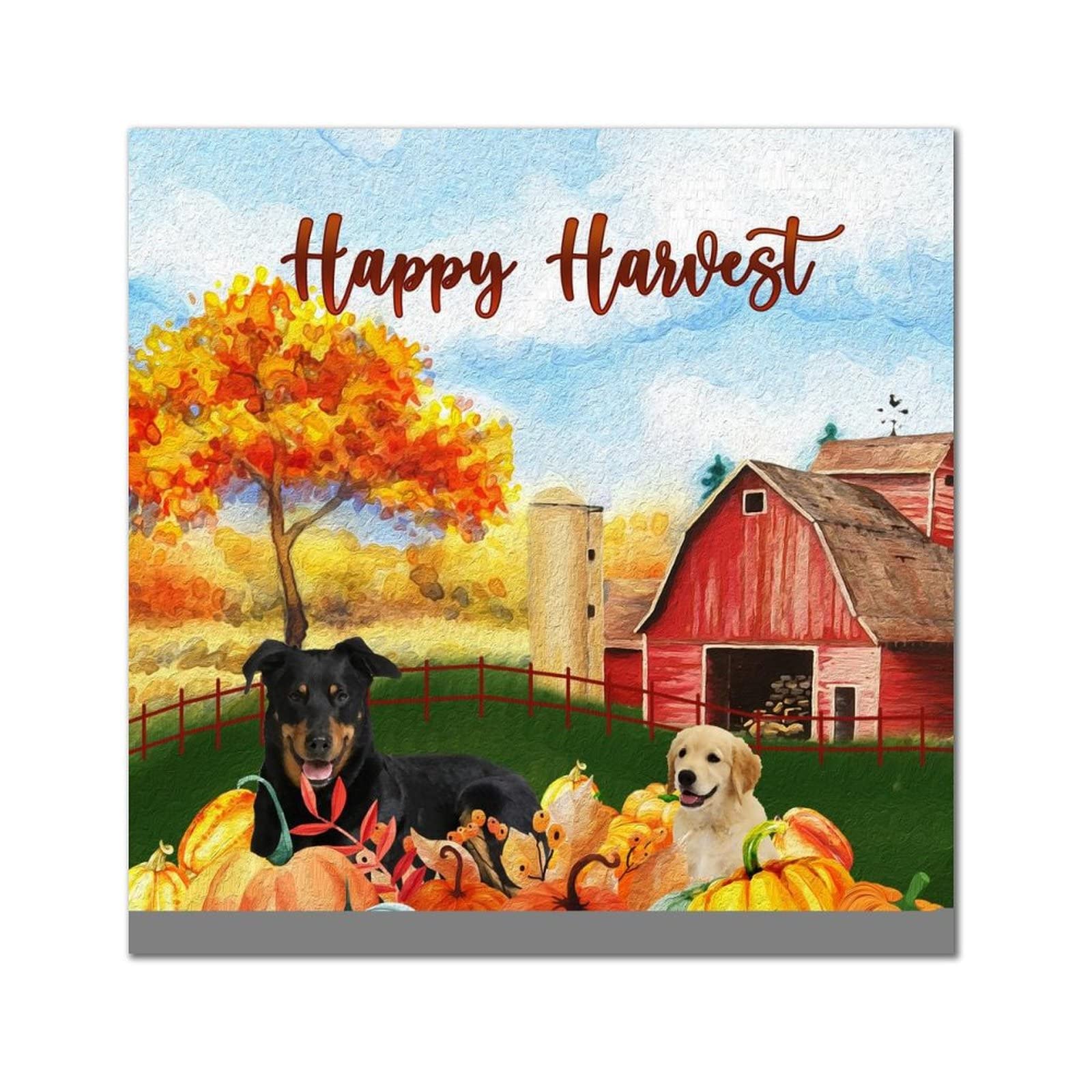 Panneau bois rustique pour buanderie et cuisine style Happy Harvest