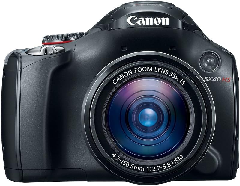 Cámara digital Canon SX40 HS de 12,1 MP con zoom óptico de imagen estabilizada de gran angular de 35x y pantalla LCD ancha de ángulo variable de 2,7 pulgadas (renovada)