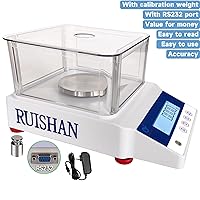 Vista 2 de 3.53 oz X 0.00 oz Escala digital precisa de gramos de laboratorio Balanza electrónica analítica de laboratorio Escala de miligramo de laboratorio