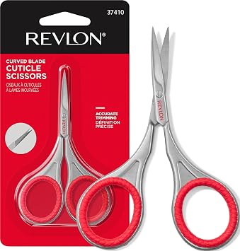 Revlon Curved Blade Cuticle Scissors, Silver, 1 Count