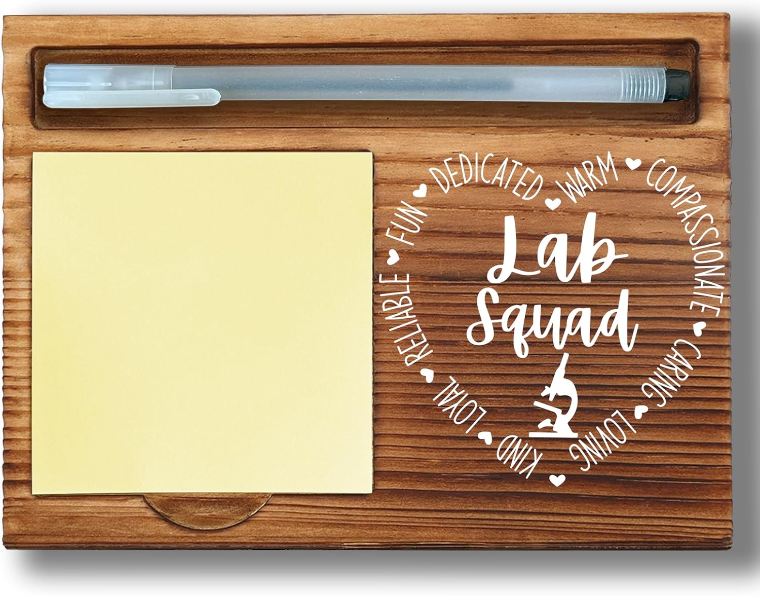 Radiology Squad Sticky Note Holder, Radiology Team Appreciation Gifts, Thank You Gifts for X-ray Techs and Radiologic Staff, Wooden Sticky Note Pad Holder, Medical Office Desk Accessories WPP86