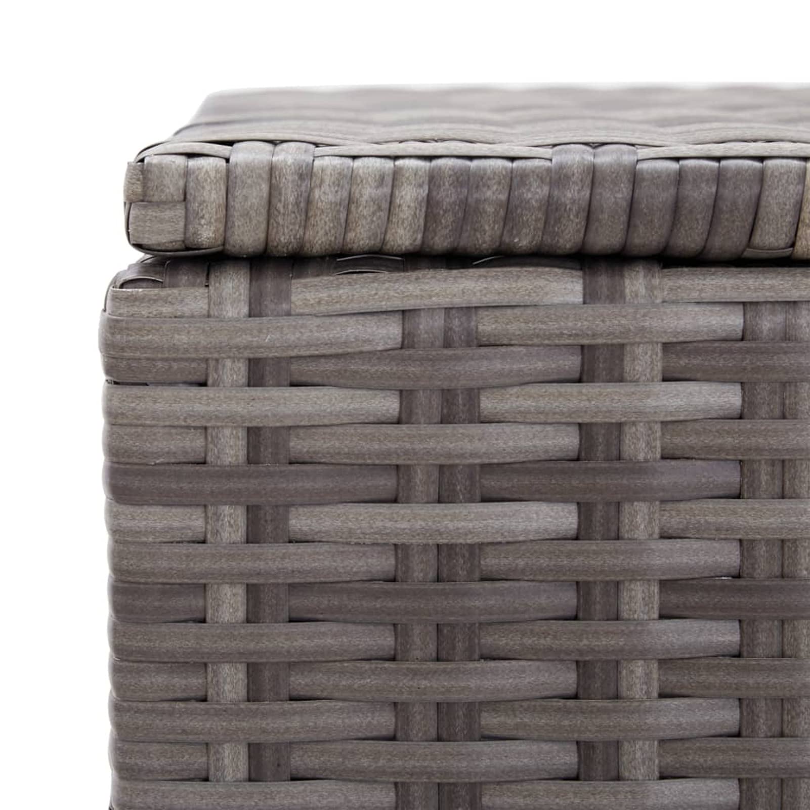 ShGaxin Schowek ogród, Arcon na zewnątrz, Baul Garden Storage, ogród ogrodowy, skrzynia ogrodowa na zewnątrz, rattan, szary 100x50x50 cm