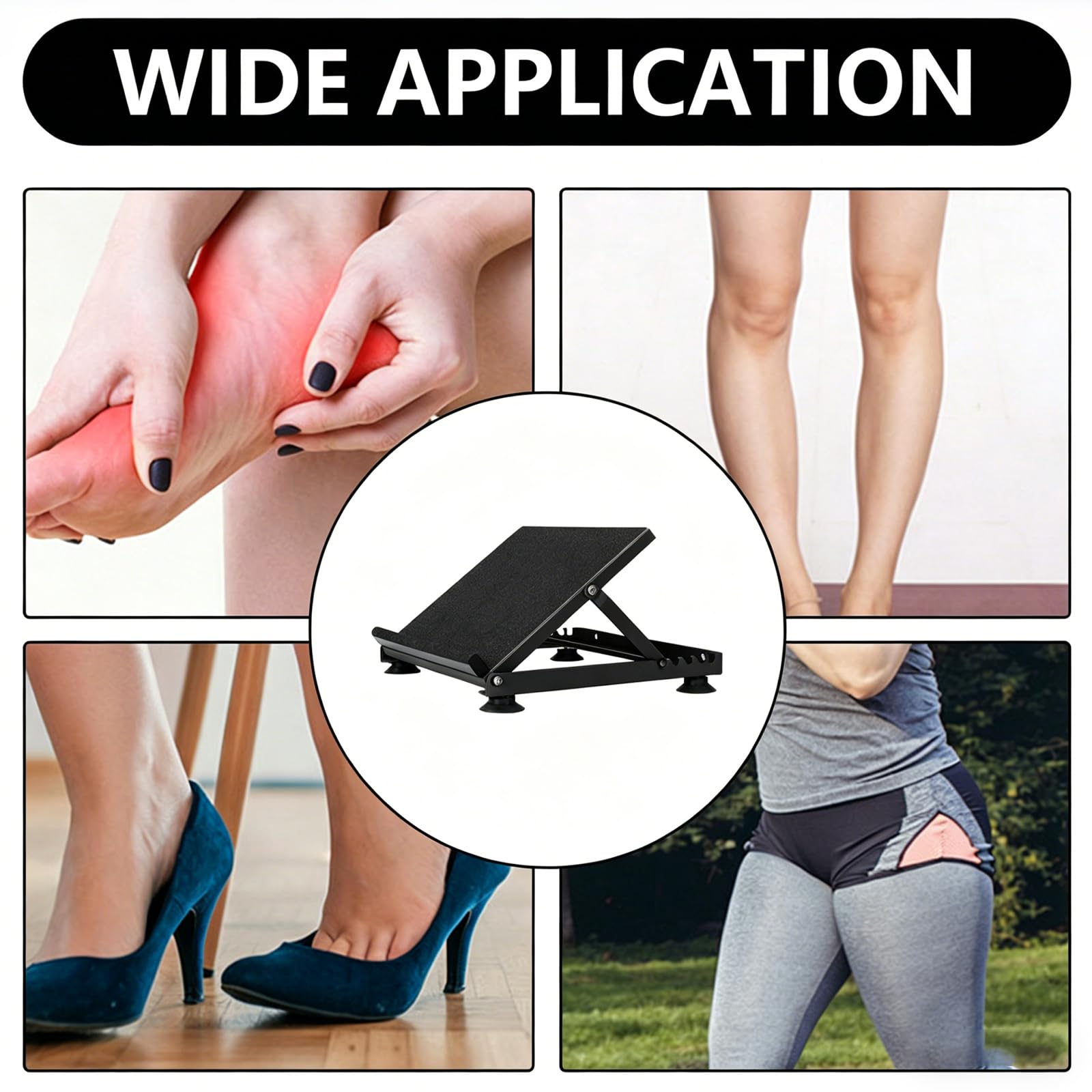 Tavola Inclinata Per Allungamento Polpacci, Regolabile In Acciaio Tavola Da Stretching Portatile Inclinata Per Polpacci E Tendini D'Achille Muscoli Delle Gambe Allenamento A Casa