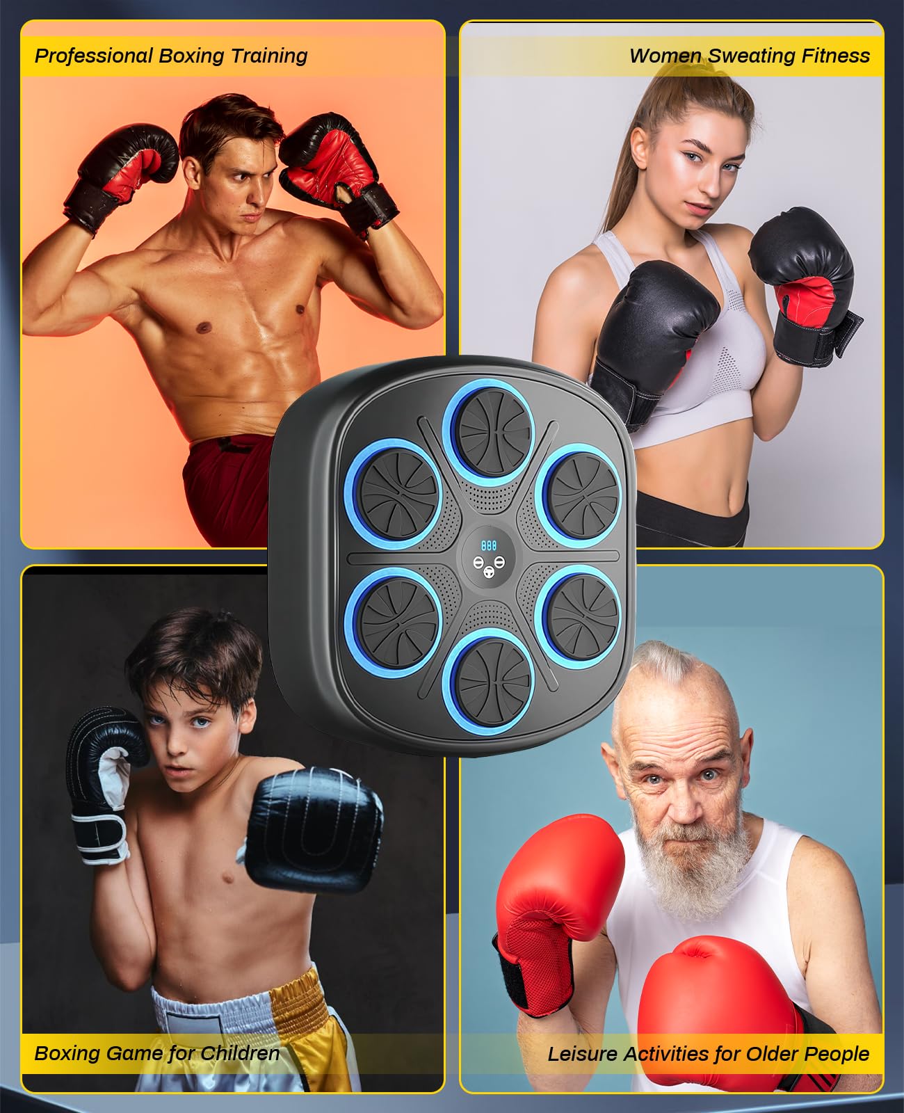 Boxing Hand Trainer Smart Music Boxing Machine ROIPXM - Wall Mounted Boxing Trainer With ...