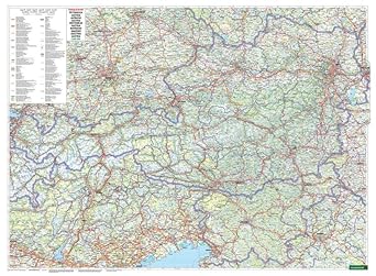 Buy Wall map magnetic marker board: Austria physical 1:500,000 Book ...