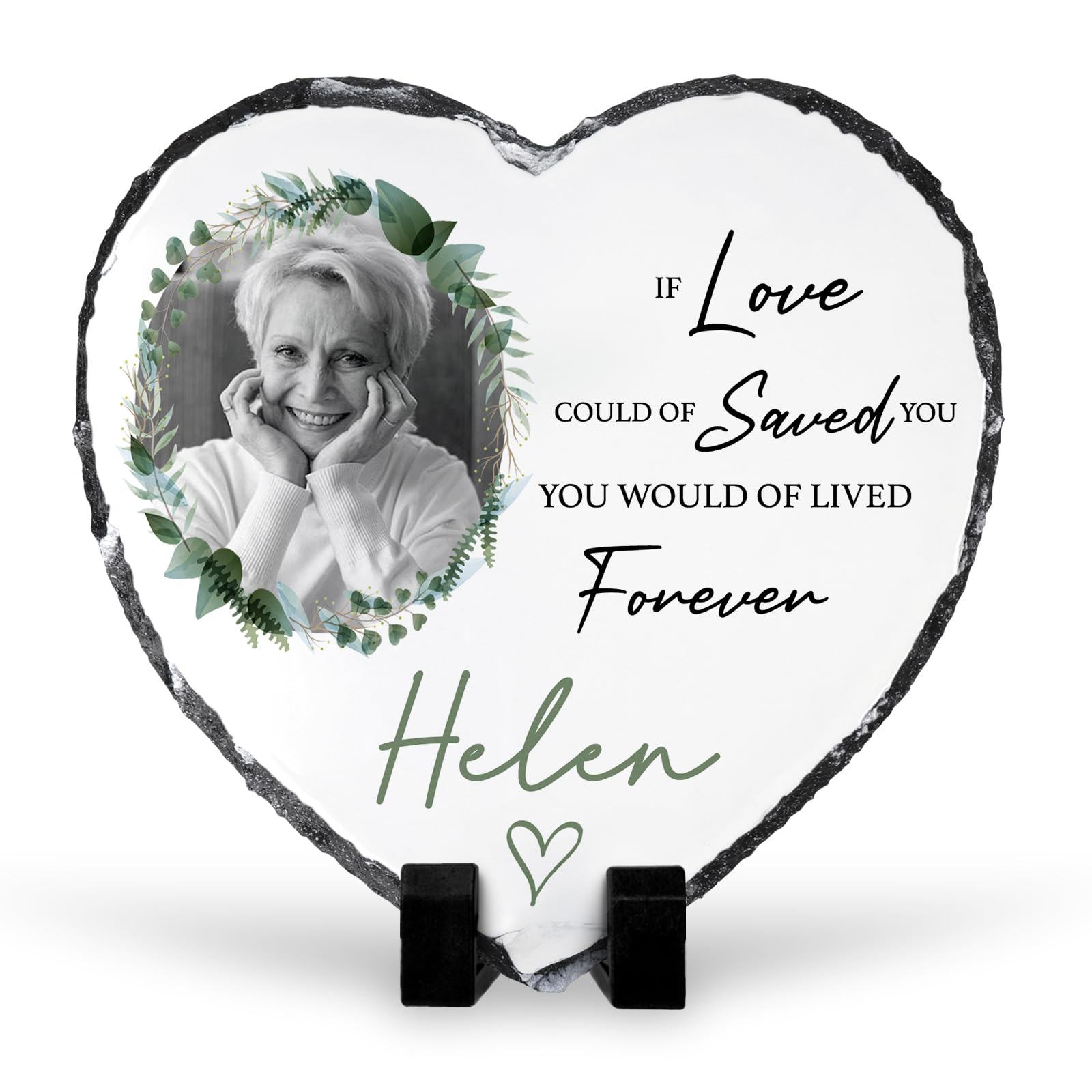 Personalised Memorial Slate | Photo Memorial Gift | In Memory Keepsake Gift, Remembrance Plaque | Personalised Memory Gift, Personalised Grave Plaque Marker - If Love Could Of Saved You