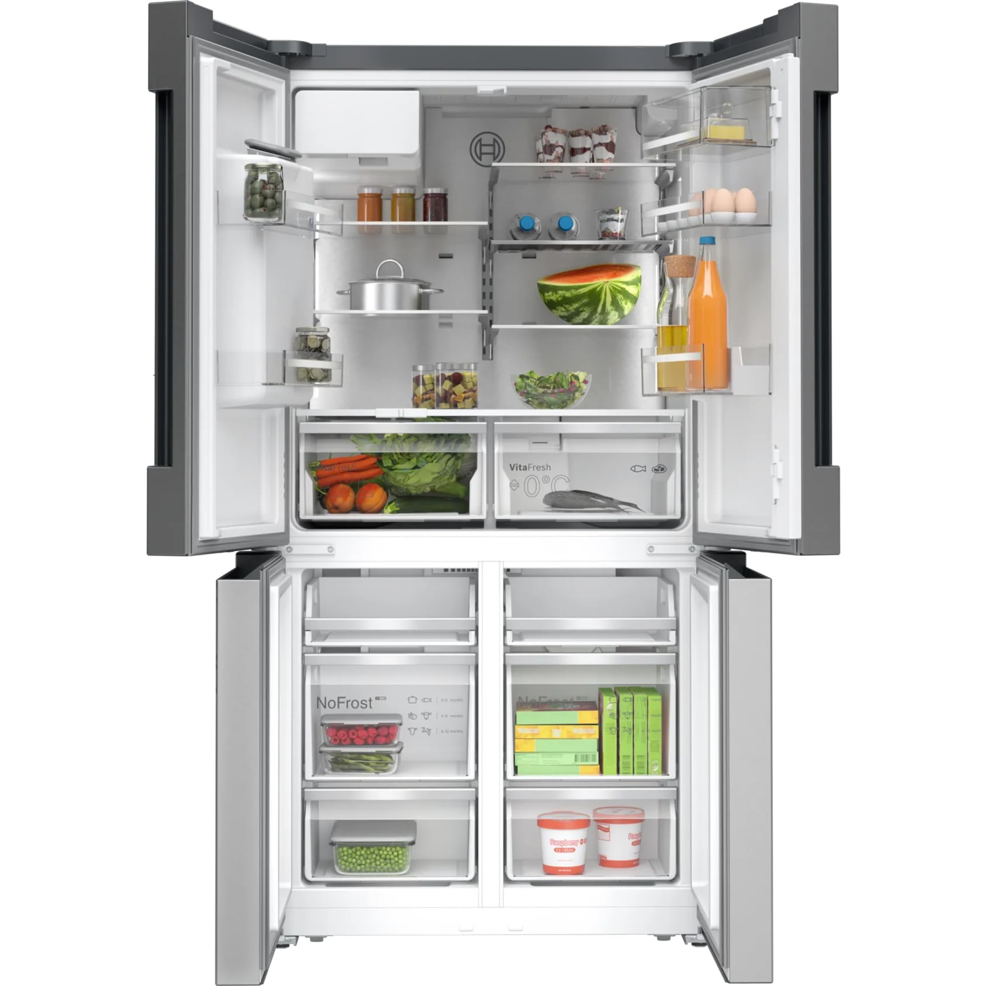 Bosch KFD96APEA, Série 6, Réfrigérateur américain, Pose libre, 183 x 90.5 cm, 574 L, Inox