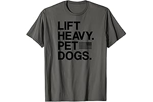 Lift Heavy Pet Dogs Gym T-Shirt for Serious Dog Owners