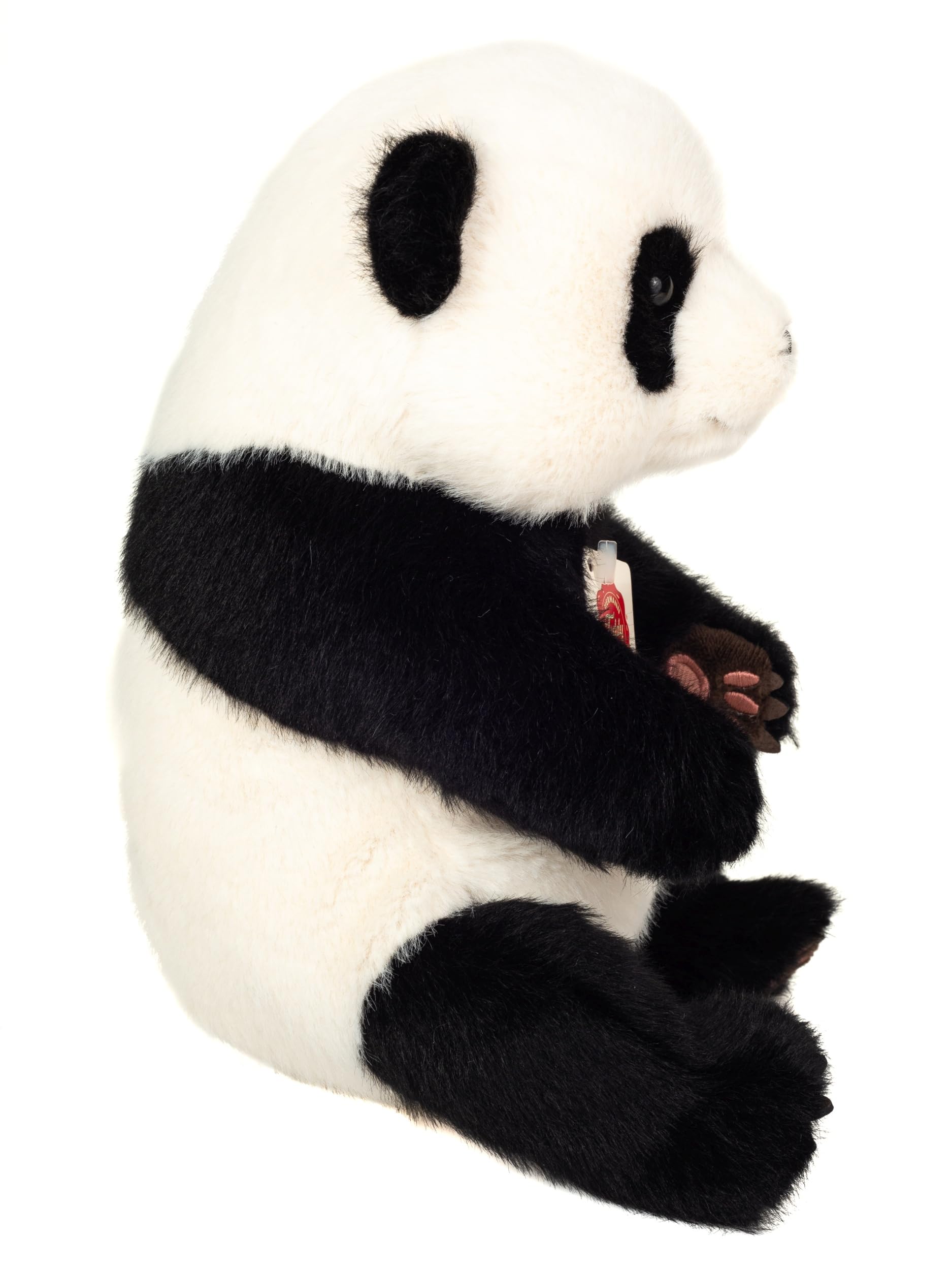 Teddy Hermann 92447 Panda sitting 28 cm, cuddly toy with 75% recycled filling material, White - Image 2