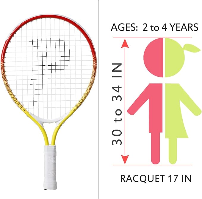 Raqueta de Tenis Infantil PIKASEN 17" para Niños 4+ con Bolsa miniatura 3