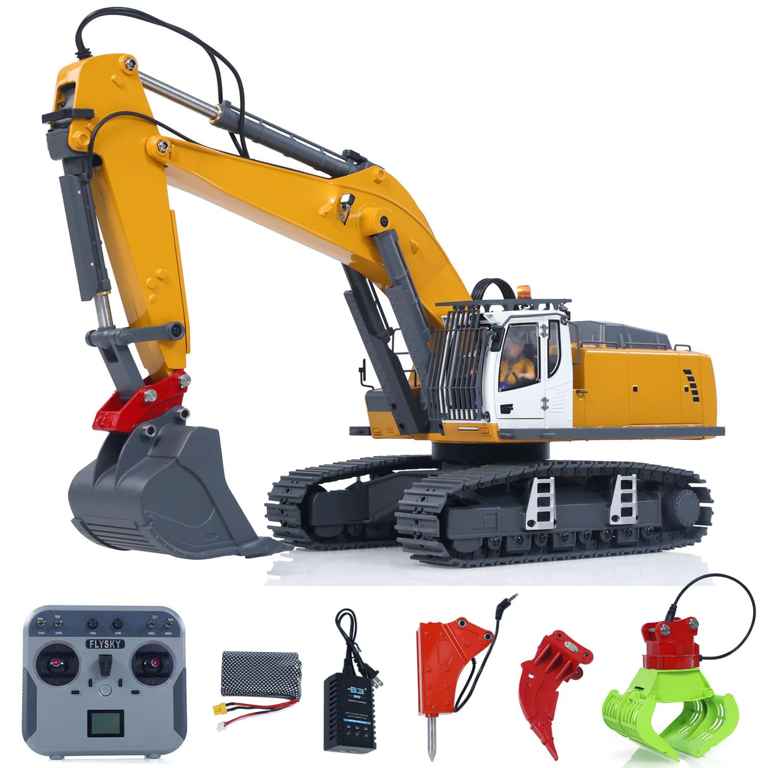 TOUCAN RC HOBBY 1:18 Kabolite 5901 100S Elettronico Sollevamento RC Escavatore Flysky Telecomando Digger Ingegneria Veicolo Elettrico Ripper Hammer Hobby Modello