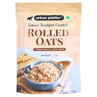 Urban Platter Rolled Oats, 1Kg (100% Whole Grain | High-Fibre | High-Protein)