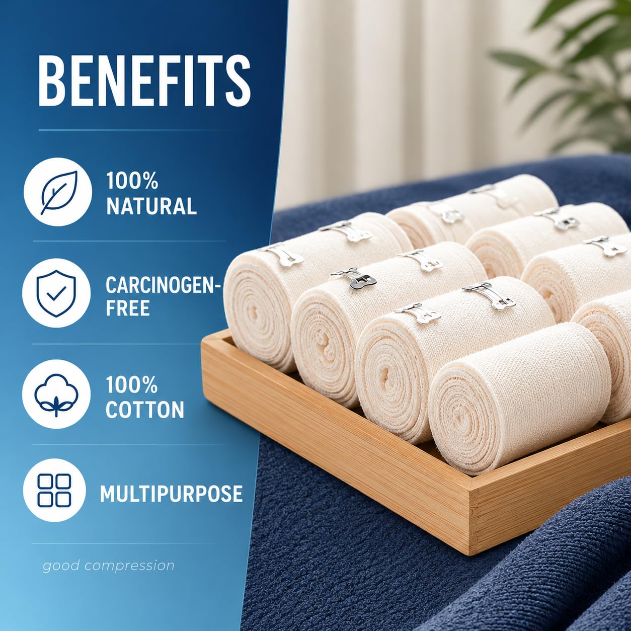 MIGASA Elastic Bandage Wraps - 2 Pack, Latex-Free -2