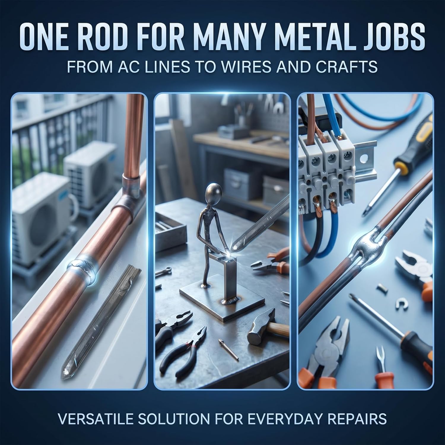 Lighter-Melt Speed Pro-Grade Repair Made Easy – Lighter Melt Welding Rods, Low Temperature Easy Melt Welding Rods for Aluminum, Stainless Steel & Iron – Easy Melt for Beginners and Pros, 6/12/18pcs