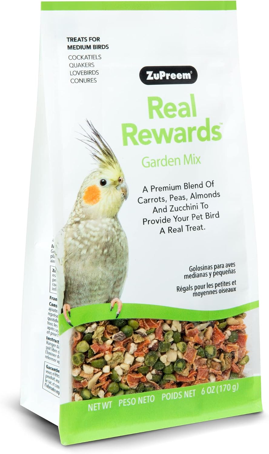 Real Rewards Garden Mix Medium Bird Treats By Zupreem